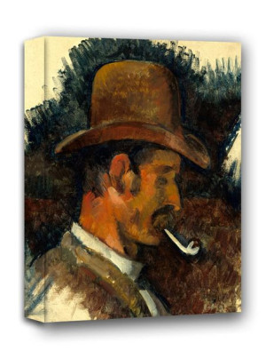 Man with Pipe, Paul Cézanne - obraz na płótnie 70x100 cm