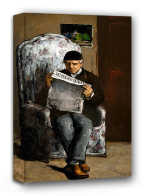 The Artist_s Father, Reading LÉvénement, Paul Cézanne - obraz na płótnie 30