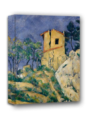 The House with the Cracked Walls, Paul Cézanne - obraz na płótnie 30x40 cm