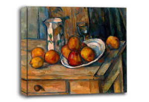 Still Life with Milk Jug and Fruit, Paul Cézanne - obraz na płótnie 30x20 c