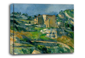 Houses in Provence The Riaux Valley near LEstaque, Paul Cézanne - obraz na