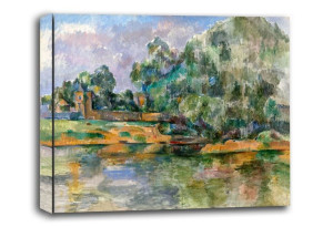 Riverbank, Paul Cézanne - obraz na płótnie 80x60 cm