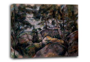 Rocks in the Forest, Paul Cézanne - obraz na płótnie 90x60 cm