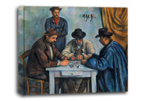 The Card Players, Paul Cézanne - obraz na płótnie 100x70 cm