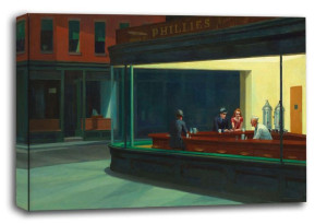 Nighthawks, Edward Hopper - obraz na płótnie 100x70 cm
