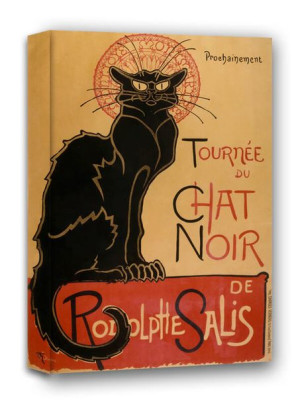 Kot buntownik Chat Noir - obraz na płótnie 60x90 cm