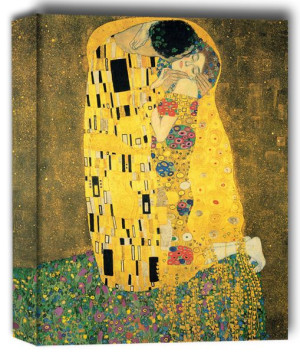 Pocałunek, Gustav Klimt - obraz na płótnie 40x50 cm