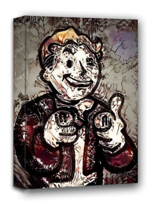 Legends of Bedlam, Vault Boy, Fallout - obraz na płótnie 20x30 cm