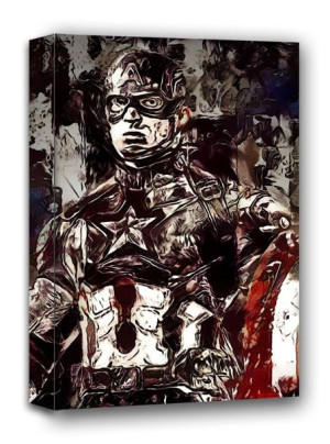Legends of Bedlam, Kapitan Ameryka, Marvel - obraz na płótnie 20x30 cm