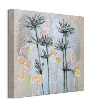 Green Thistles - obraz na płótnie 40x40 cm
