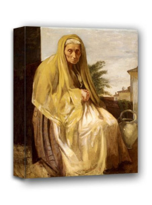 The Old Italian Woman, Edgar Degas - obraz na płótnie 50x70 cm