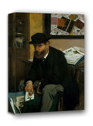 The Collector of Prints, Edgar Degas - obraz na płótnie 50x70 cm
