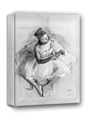 Seated Dancer, Edgar Degas - obraz na płótnie 60x80 cm