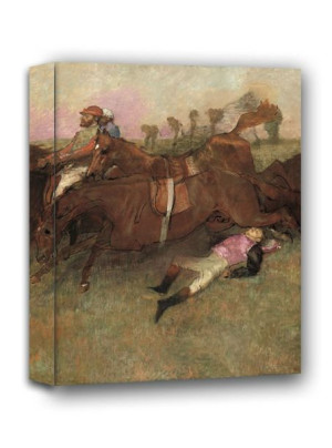 Scene from the Steeplechase The Fallen Jockey, Edgar Degas - obraz na płótn