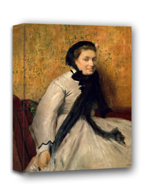 Portrait of a Woman in Gray, Edgar Degas - obraz na płótnie 20x30 cm