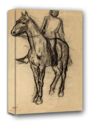 Horse and Rider, Edgar Degas - obraz na płótnie 50x70 cm