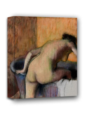 Bather Stepping into a Tub, Edgar Degas - obraz na płótnie 60x80 cm