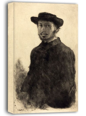 Autoportret1857, Edgar Degas - obraz na płótnie 60x90 cm
