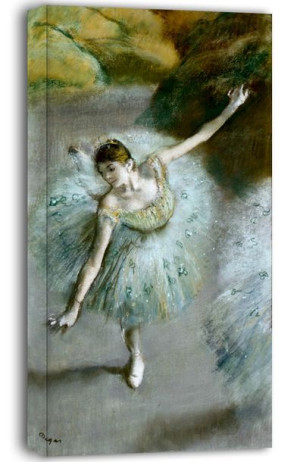 Dancer in Green, Edgar Degas - obraz na płótnie 50x70 cm