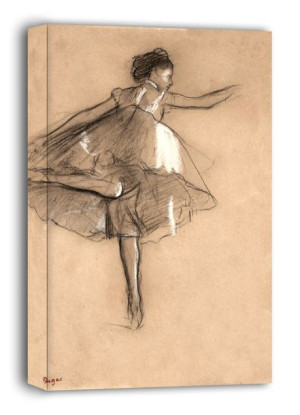 Dancer on pointe, Edgar Degas - obraz na płótnie 60x90 cm
