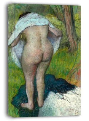Girl Drying Herself, Edgar Degas - obraz na płótnie 20x30 cm
