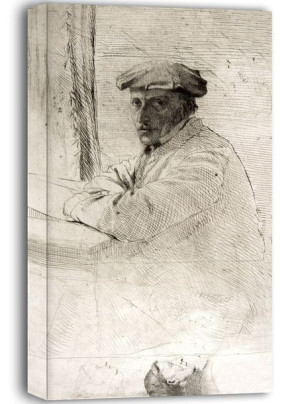The Engraver Joseph Tourny, Edgar Degas - obraz na płótnie 70x100 cm