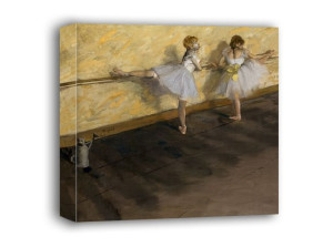 Dancers Practicing at the Barre, Edgar Degas - obraz na płótnie 85x85 cm