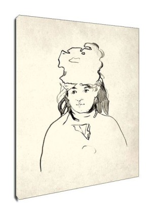 Berthe Morisot, 1872, Edouard Manet - obraz na płótnie 60x80 cm