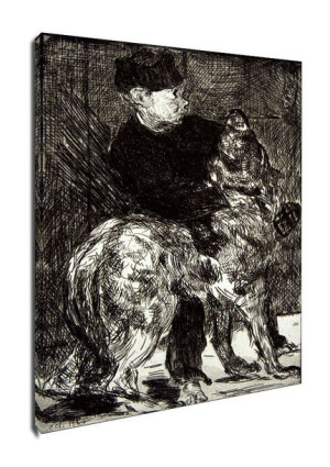 Boy and Dog, Edouard Manet - obraz na płótnie 20x30 cm