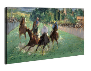 At the Races, Edouard Manet - obraz na płótnie 50x40 cm