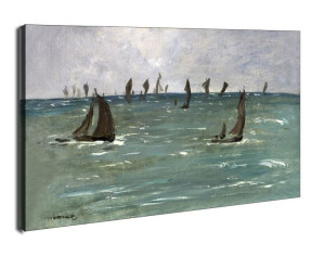 Boats at Berck sur Mer, Edouard Manet - obraz na płótnie 60x40 cm
