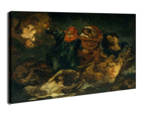 Copy after Delacroix`s Bark of Dante, Edouard Manet - obraz na płótnie 80x6