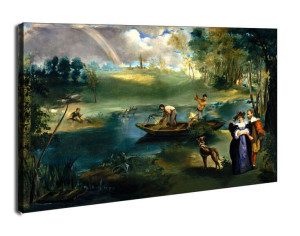 Fishing, Edouard Manet - obraz na płótnie 60x40 cm