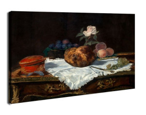 The Brioche, Edouard Manet - obraz na płótnie 120x90 cm