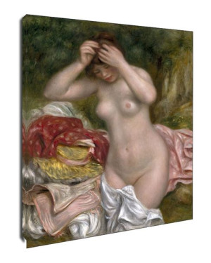 Bather Arranging Her Hair, Auguste Renoir - obraz na płótnie 30x40 cm