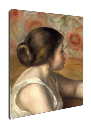 Head of a Young Girl, Auguste Renoir - obraz na płótnie 60x80 cm
