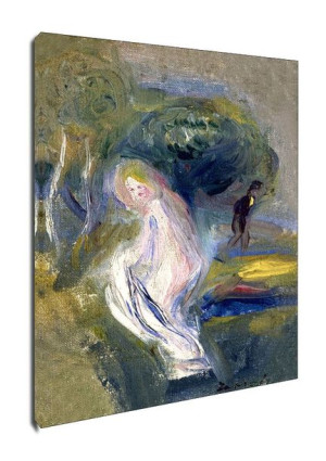 Nude with Figure in Background, Auguste Renoir - obraz na płótnie 60x90 cm