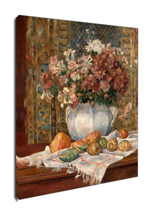 Still Life with Flowers and Prickly Pears, Auguste Renoir - obraz na płótni