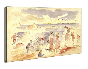 Beach Scene, Auguste Renoir - obraz na płótnie 30x20 cm