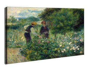 Picking Flowers, Auguste Renoir - obraz na płótnie 50x40 cm