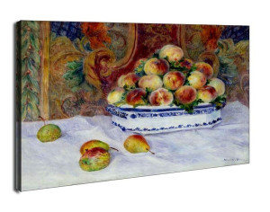 Still Life with Peaches, Auguste Renoir - obraz na płótnie 30x20 cm