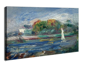 The Blue River, Auguste Renoir - obraz na płótnie 30x20 cm
