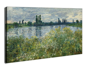 Banks of the Seine, Vétheuil, Claude Monet - obraz na płótnie 80x60 cm