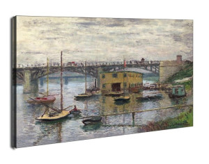 Bridge at Argenteuil on a Gray Day, Claude Monet - obraz na płótnie 90x60 c