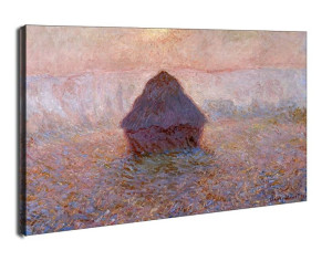 Grainstack sun in the mist google art project, Claude Monet - obraz na płót