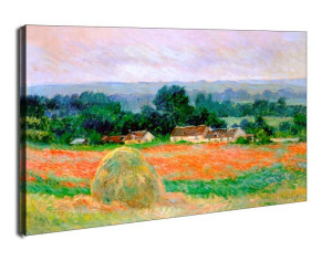 Haystack at giverny 1886, Claude Monet - obraz na płótnie 80x60 cm