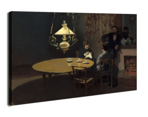 Interior, after Dinner, Claude Monet - obraz na płótnie 90x60 cm