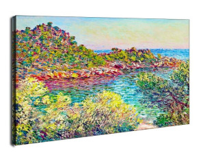 Landscape near montecarlo, Claude Monet - obraz na płótnie 40x30 cm