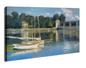 Le pont d argenteuil Claude Monet - obraz na płótnie, Claude Monet - obraz