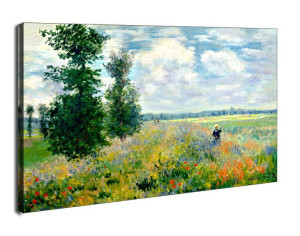 Pole Maków Argenteuil, Claude Monet - obraz na płótnie 120x90 cm